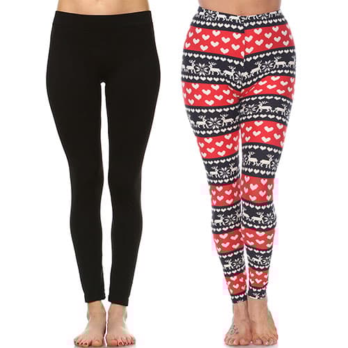 Womens White Mark 2pk. Leggings