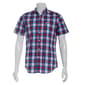 Mens Chaps Short Sleeve Stretch Button Down Shirt - Red/Multi - image 1