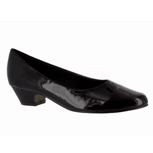 Womens Easy Street Halo Comfort Heels - Black Patent