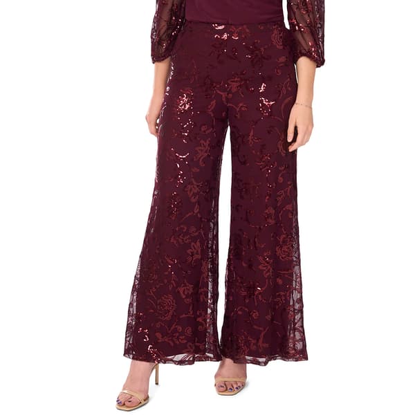 Petite MSK Sequin Mesh Palazzo Pants - image 