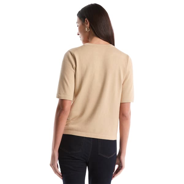 Petite Rafaella® Elbow Sleeve Diamond Stitch Sweater