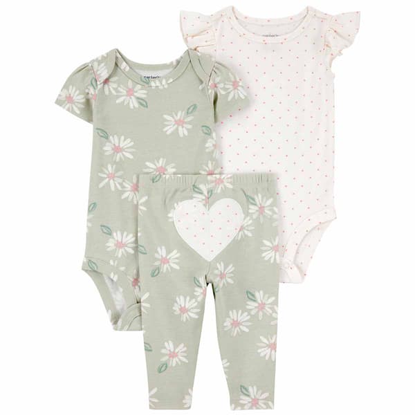 Baby Girl (NB-24M) Carter''s(R) Daisy/Heart/Dot Little Character Set