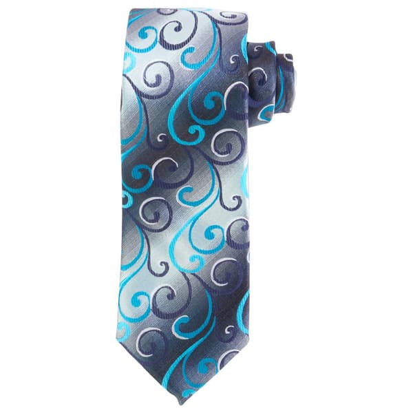 Mens Van Heusen(R) Vine Tie - Peach/Blue - image 