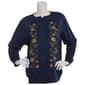 Petite Hasting & Smith Floral Border Button-Down Cardigan - image 1