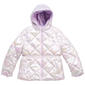 Girls (7-16) Pink Platinum(R) Iridescent Quilted Puffer Coat - image 1