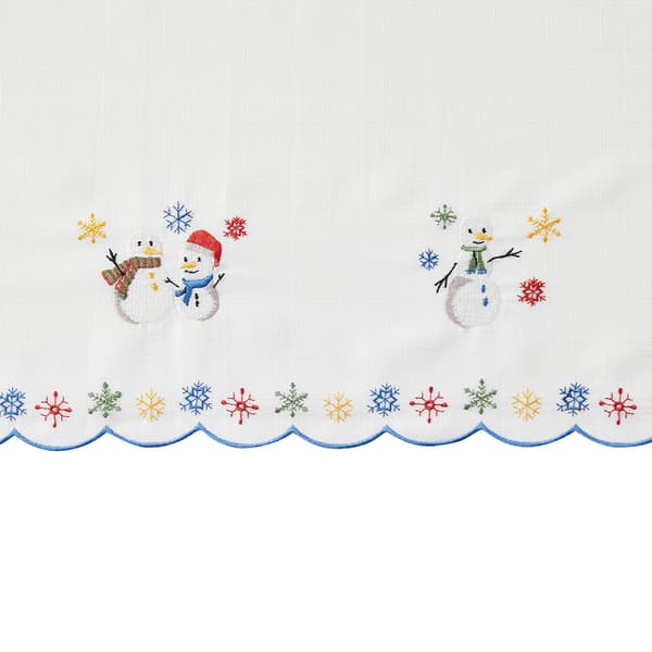 Snowmen Friends Embroidered Swag - 56x38