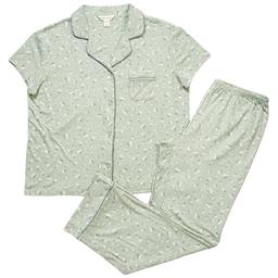 Womens Laura Ashley® Short Sleeve Small Ditsy Floral Pajama Set