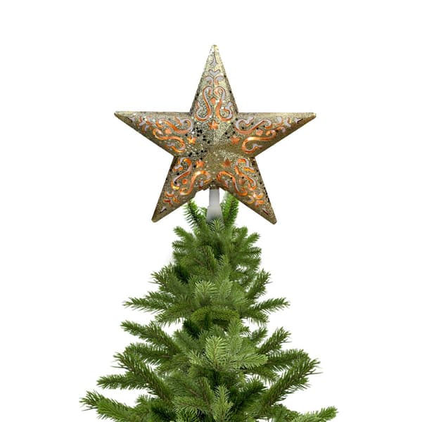Northlight Seasonal 8.5in. Gold Glitter Star Tree Topper