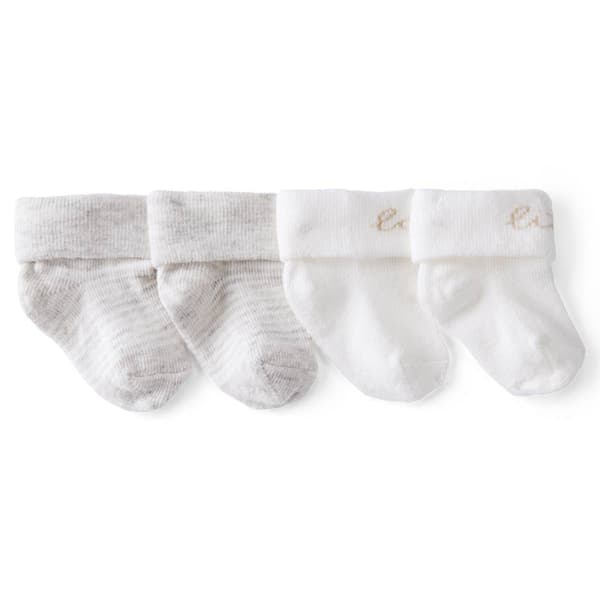 Baby Unisex (NB) Carter''s(R) 2pr. Little Love Solid/Stripe Booties - image 