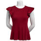 Womens Nautica Rib Knit Cap Flutter Sleeve Sweater - image 1