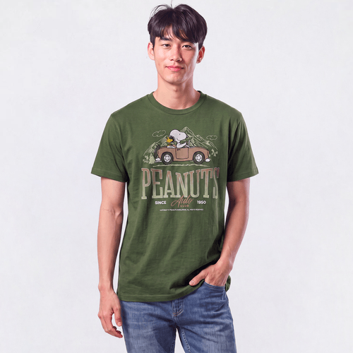 Young Mens Peanuts(tm) Auto Club Graphic Tee - image 