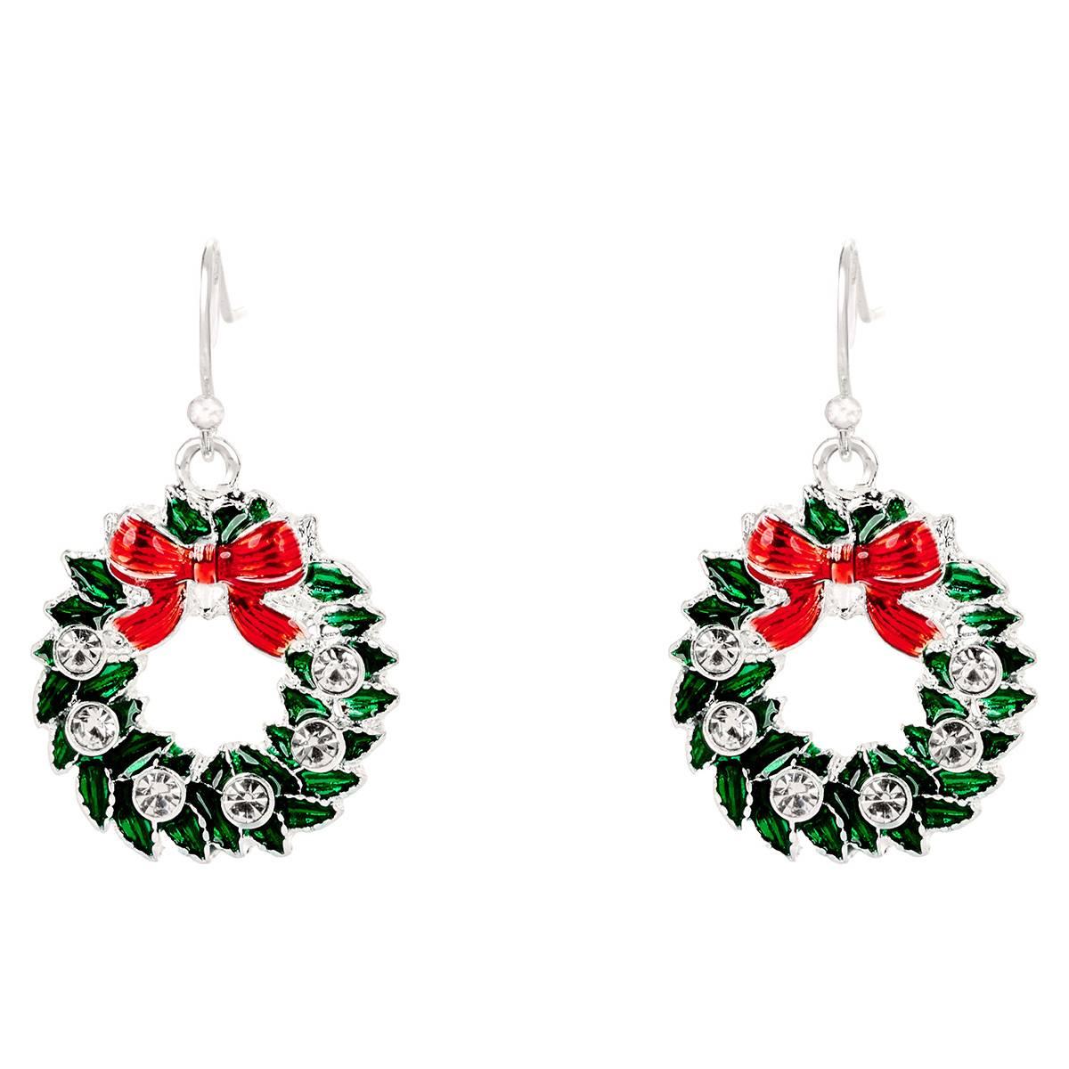 Snowflake/Wreath/Reindeer Holiday Trio Earring Set