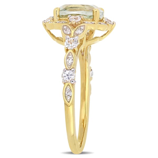Gemstones Classics™ 14kt. Yellow Gold Green Amethyst Vintage Ring