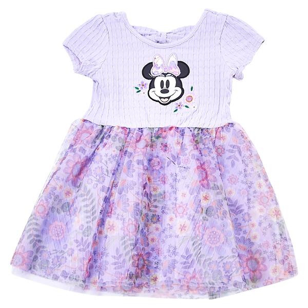 Girls &#40;4-6x&#41; Minnie Mouse Dress w/ Tulle Skirt - image 