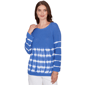 Petite Ruby Rd. Set Sail Long Raglan Sleeve Tie Dye Sweater - image 3