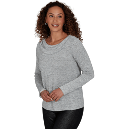 Womens Emaline Lavender Revelry Hacci Cowl Neck Sweater