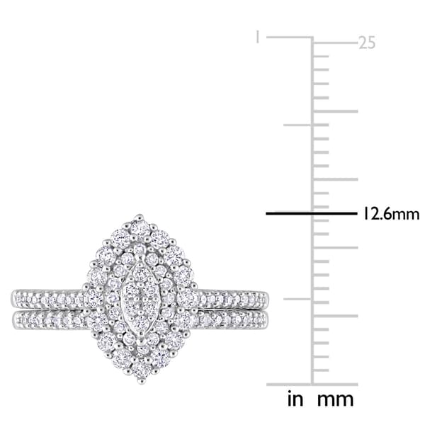 Diamond Classics™ 14kt. White Gold 1/2ctw. Diamond Halo Set