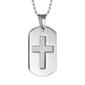 Mens Lynx Stainless Steel Dog Tag Pendant - image 1