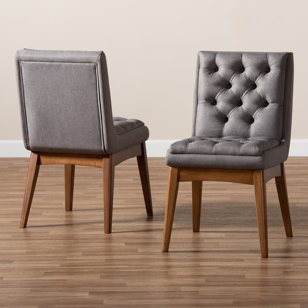 Baxton Studio Makar Modern Transitional Velvet Dinning Chairs Set