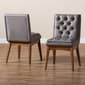 Baxton Studio Makar Modern Transitional Velvet Dinning Chairs Set - image 7