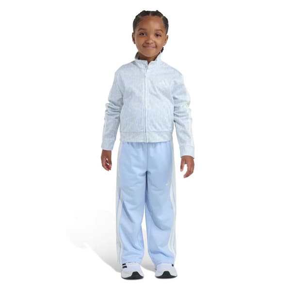 Toddler Girl adidas(R) 3 Stripe Print Tricot Jacket