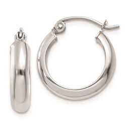 Gold Classics(tm) 14kt. White Gold 19x4mm Hoop Earrings