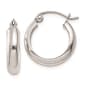 Gold Classics(tm) 14kt. White Gold 19x4mm Hoop Earrings - image 1