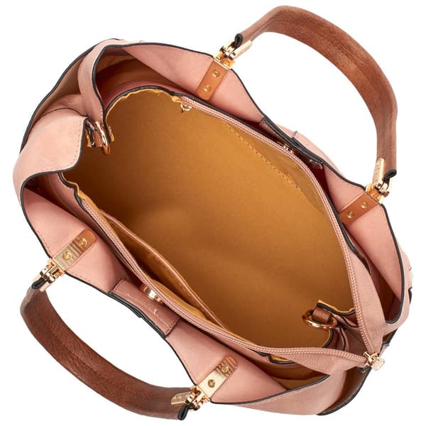 DS Fashion NY Small Double Handle Colorblock Satchel