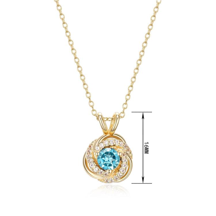 Forever Facets 18kt. Gold Topaz Love Knot Necklace