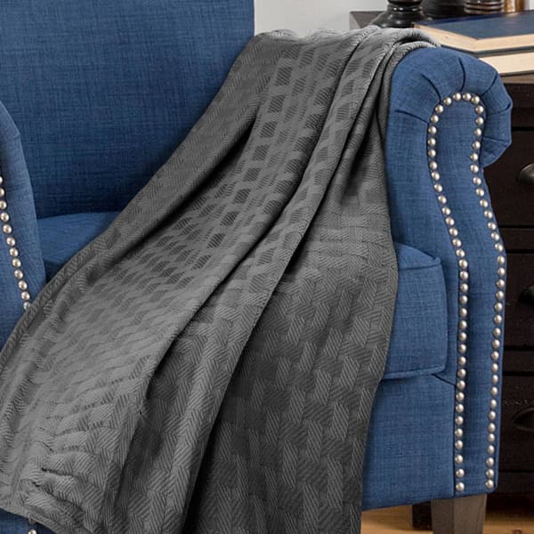 Superior Basketweave All-Season Cotton Blanket - image 