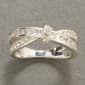 Ashley Cooper(tm) Silver Open X Knot Ring with Clear Stones - image 1