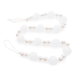 Melrose 32in. White & Pearl Glass Ball Garland