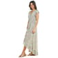 Womens Luxology Short Sleeve Ruffle Trim Challis High Low Dress - image 5