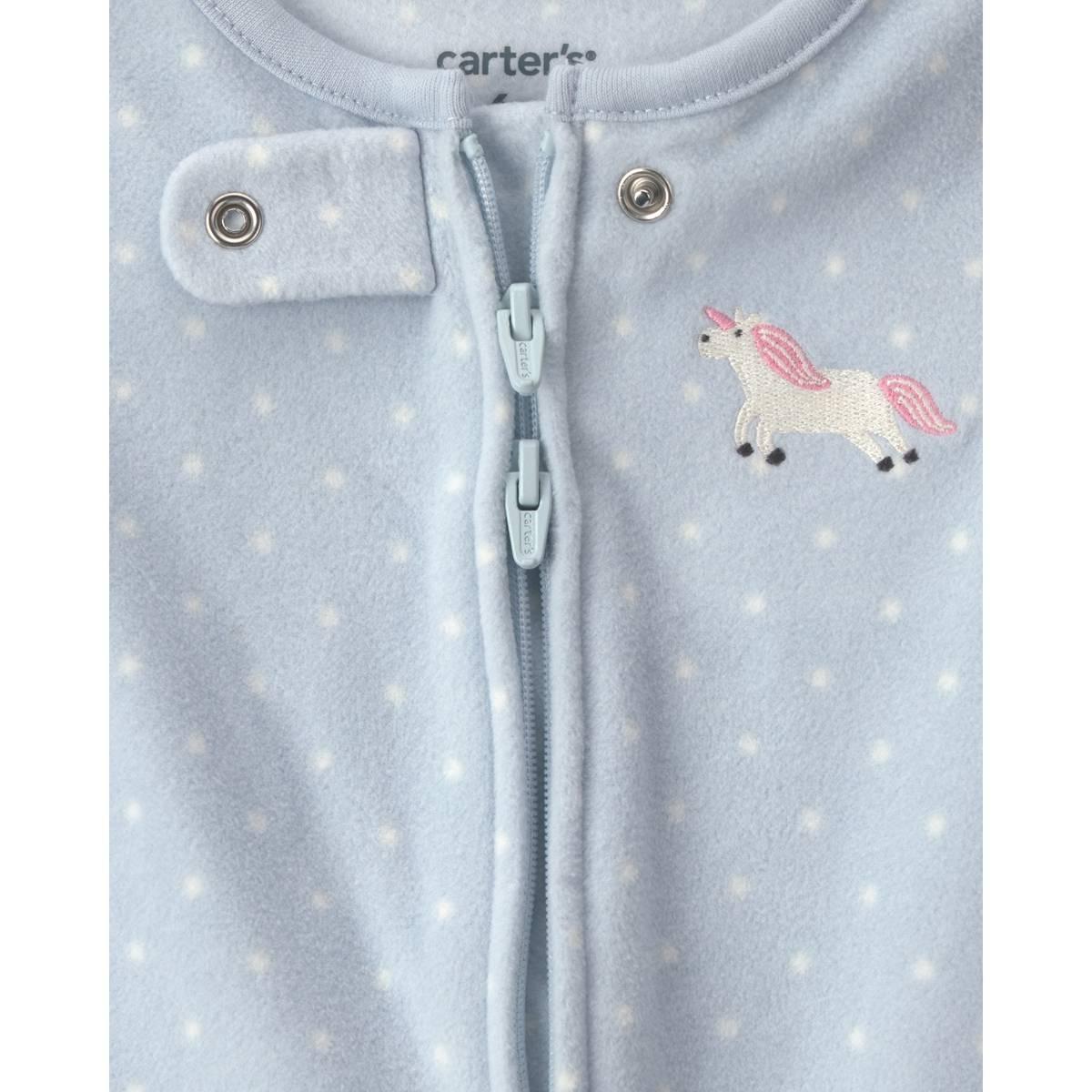 Baby Girl (NB-9M) Carter''s® Unicorn Zip Sleep & Play Pajamas