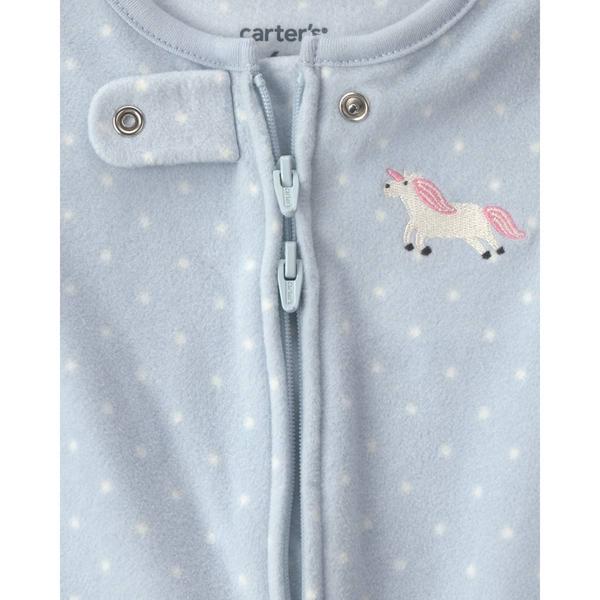 Baby Girl (NB-9M) Carter''s® Unicorn Zip Sleep & Play Pajamas