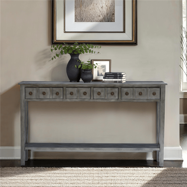 Linon Home Decor Daisy Grey Console Table