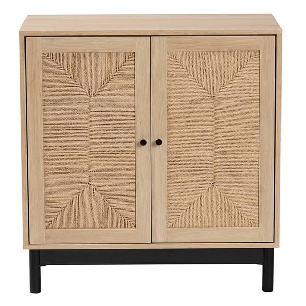 Baxton Studio Cherelle Light Brown 2-Door Storage Cabinet