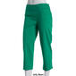Womens Zac & Rachel Solid Pull On Crop Pants - image 5