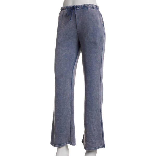 Juniors Pink Rose Huggy French Terry Straight Leg Sweatpants