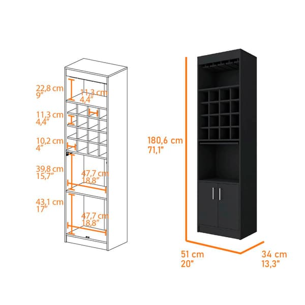 FM FURNITURE Kabul Kava Bar Cabinet