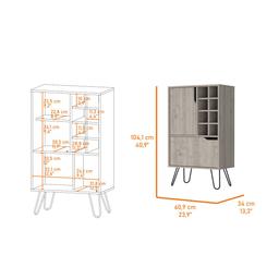 FM FURNITURE Sheffield White L Bar Cabinet