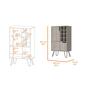 FM FURNITURE Sheffield White L Bar Cabinet - image 4