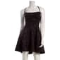 Juniors Emerald Sundae Embroidery Crepe Lace-Up Back A-Line Dress - image 1