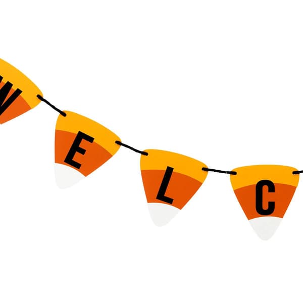 National Tree 31in. Halloween Candy Corn Welcome Banner