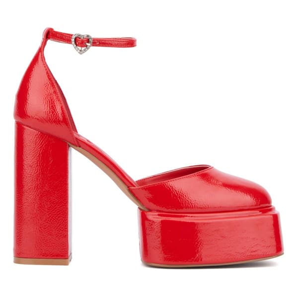 Womens Olivia Miller Jupiter Slingback Platform Heels