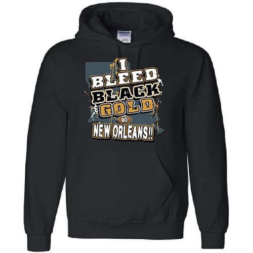 Mens Encore I Bleed New Orleans Hooded Sweatshirt
