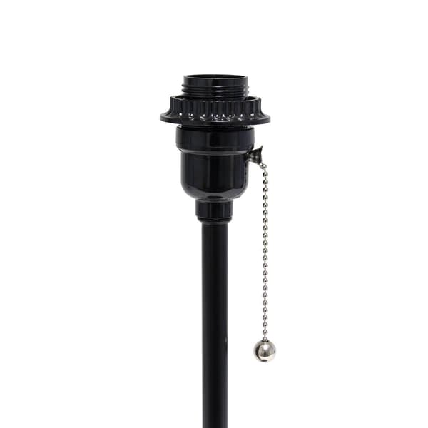 LimeLights Black Stick Lamp w/Charging Outlet & Shade - Set of 2