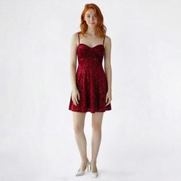 Juniors Emerald Sundae Glitter Sequin Velvet Slip Dress