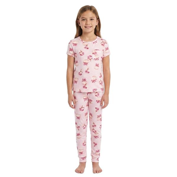 Girls (5-6x) Laura Ashley(R) Floral Pumpkins Joggers Pajama Set