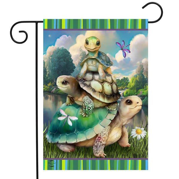 Briarwood Lane Turtle Trio Garden Flag - image 